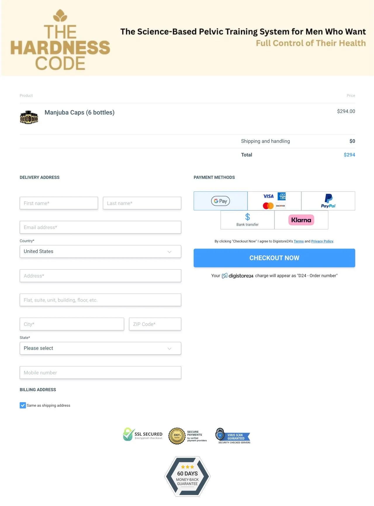 Manjuba Caps Secure Checkout — Order Official 2026